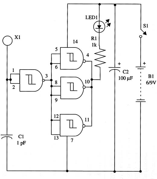 Figure 1 – Schematic diagram of the electroscope
