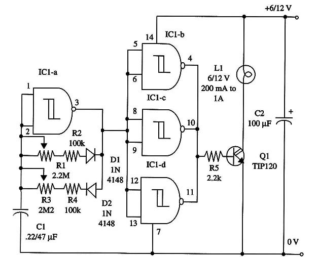    Figure 1 – Schematic diagram of the flasher
