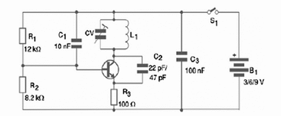 Figure 1 – Schematics for the oscillator
