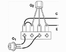 Figure 2 – Components are soldered on a terminal strip
