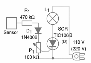 Figure 1 – Complete diagram of the alarm. The values in brackets are for a 220/240 Vac power line
