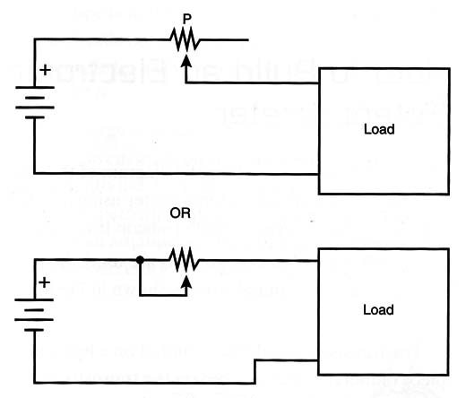 Figure 1 – Using a potentiometer as rheostat
