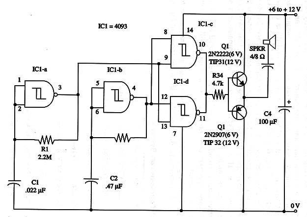 Figure 1 – Schematic diagram of the beeper
