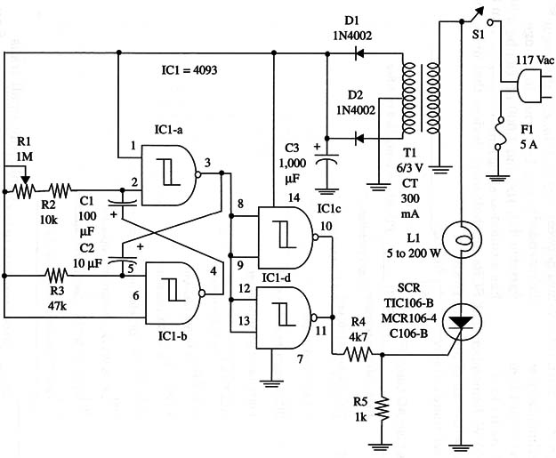 Figure 1 – Schematic diagram of the flasher
