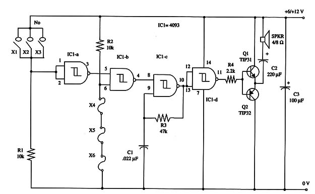 Figure 1 = Schematics for the Alarm
