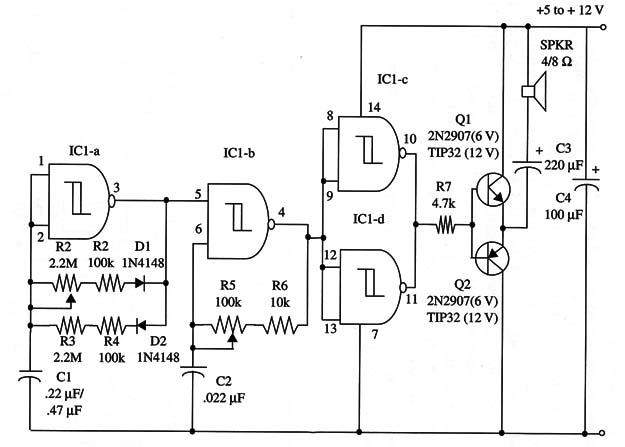 Figure 1 – Schematic diagram of the siren
