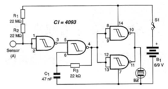 Figure 1 - Complete diagram of the detector 
