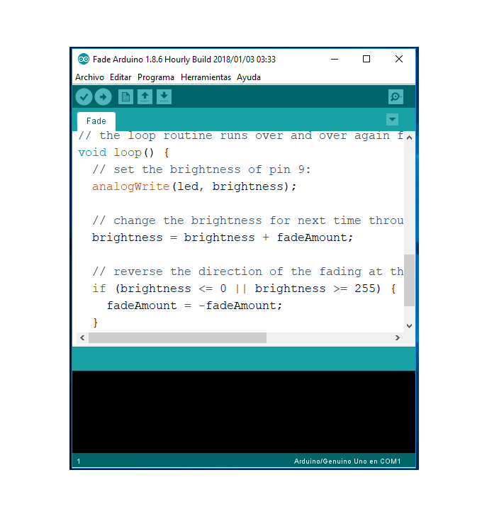 Figure 2. Arduino Uno development environment
