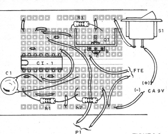 Figure 2 - Assembly in a protoboard
