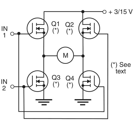 Figure 1  full bridge with power MOSFETs
