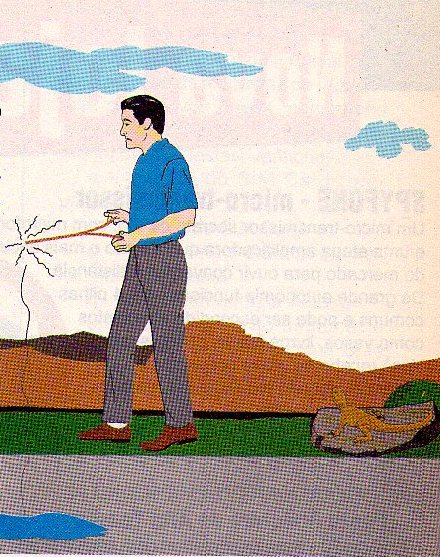 Figure 1 - It is believed that the presence of water or minerals causes small vibrations in the fork.
