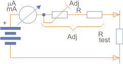    Figure 1 - The Ohmmeter Circuit
