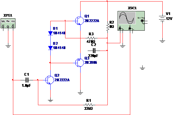    Figure 1  – Complete diagram for the amplifier
