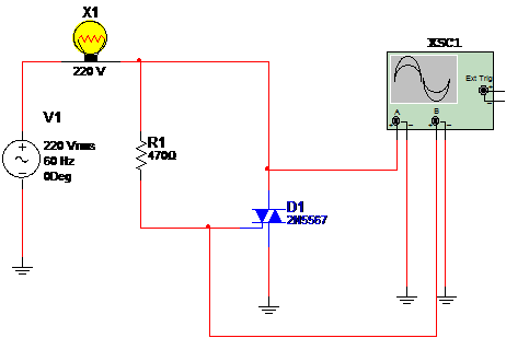 Figure 1 – Circuit for triac test
