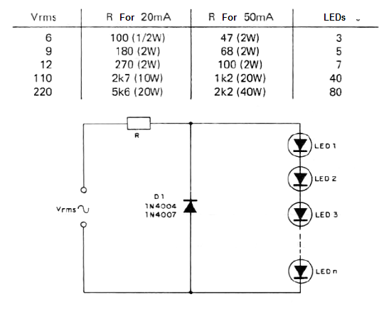 LEDs in 110 V or 220 V    
