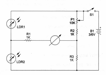 Figure 1 – Schematics for the light comparator
