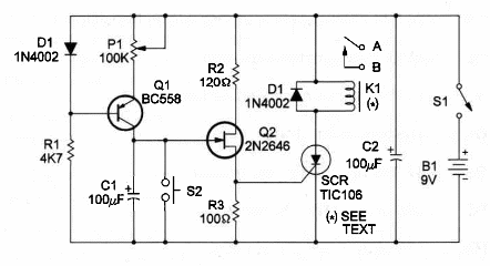 Figure 1 – Schematics diagram for the timer
