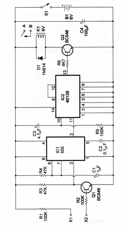 Figure 1 – Schematics for the touch switch
