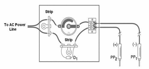 Figure 2 – Component placement for the capacitor charger
