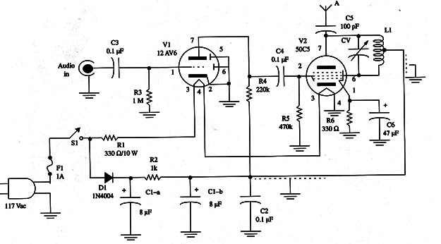 Figure 4 – Schematic diagram of the transmitter
