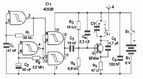 Figure 1 – The complete schematics for the transmitter
