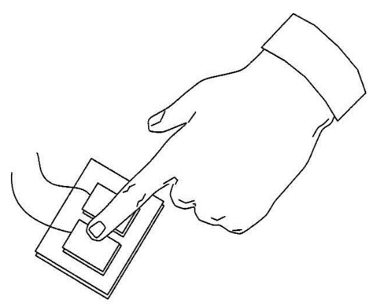 Figure 3 - Two metal plates used as a sensor.
