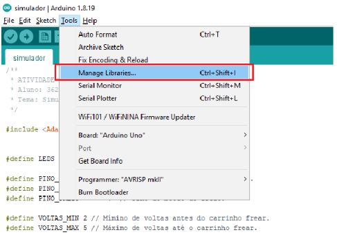 Figure 6: Manage Libraries
